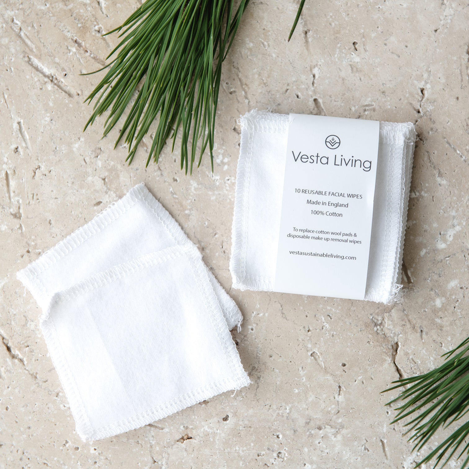 Facial Cotton Rounds (White) - 10 Pack - Life Before Plastik